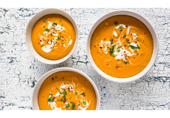 Supa crema de linte si morcovi cu curry