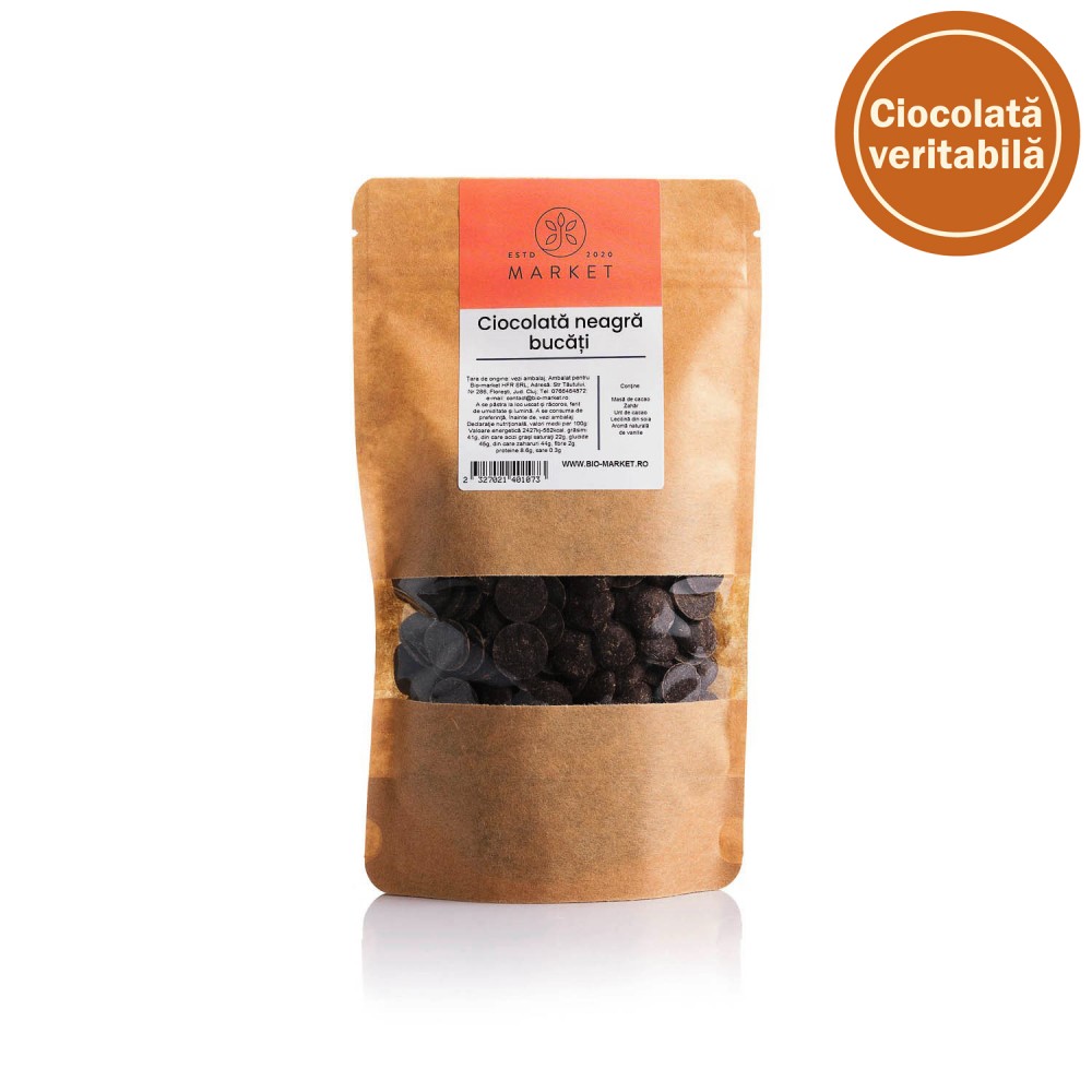Ciocolata veritabila neagra 56% 500g