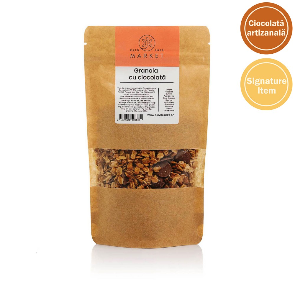 Granola cu ciocolata artizanala 400g